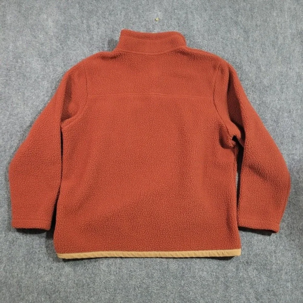 The North Face CRAGMONT Fleece Mens‎ XL 1/4 Snap Front Sherpa Rust Orange